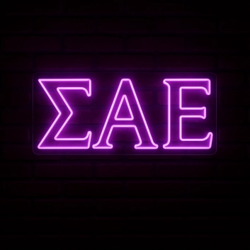 Sigma Alpha Epsilon (ΣΑΕ) LED Neon Sign – Fraternity House, Dorm & Game Room Decor