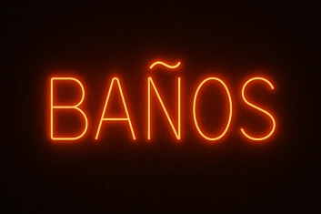 Custom Baños neon sign 36inch 12v Direct line connection