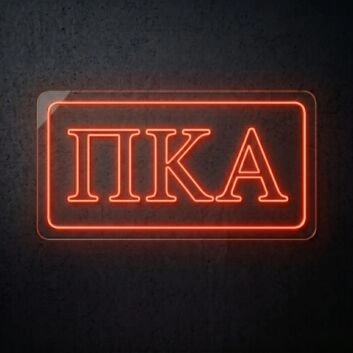 Pi Kappa Alpha ΠΚΑ LED Neon Sign Ideal for Chapter House Decor and Campus Pride