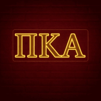 Pi Kappa Alpha ΠΚΑ LED Neon Sign Ideal for Chapter House Decor and Campus Pride