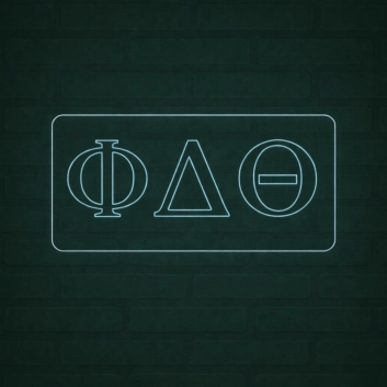 Phi Delta Theta ΦΔΘ LED Neon Sign Perfect for Greek Life Gatherings and Chapter Houses