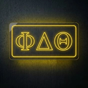 Phi Delta Theta ΦΔΘ LED Neon Sign Perfect for Greek Life Gatherings and Chapter Houses