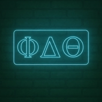 Phi Delta Theta ΦΔΘ LED Neon Sign Perfect for Greek Life Gatherings and Chapter Houses