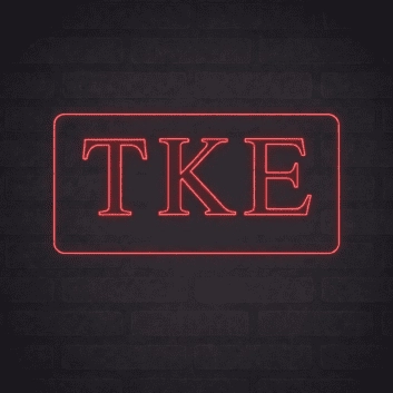 Tau Kappa Epsilon ΤΚΕ LED Neon Sign for Brotherhood Events and Fraternity Decor