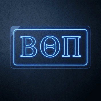 Beta Theta Pi ΒΘΠ LED Neon Sign for Brotherhood Events and Fraternity Decor