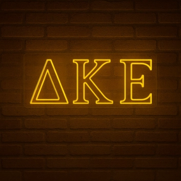 Delta Kappa Epsilon ΔΚΕ LED Neon Sign for Brotherhood Events and Fraternity Decor