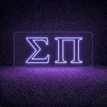 Sigma Pi ΣΠ LED Neon Sign for Brotherhood Events and Fraternity Decor