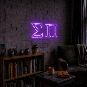 Sigma Pi ΣΠ LED Neon Sign for Brotherhood Events and Fraternity Decor