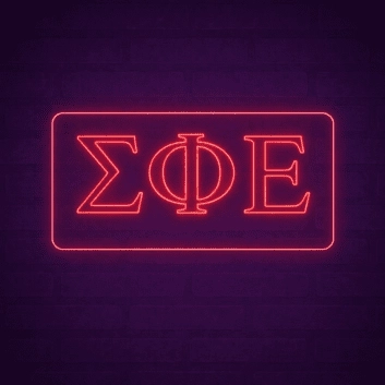 Sigma Phi Epsilon ΣΦΕ LED Neon Sign for Brotherhood Events and Fraternity Decor