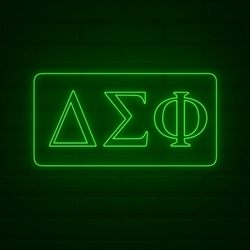 Delta Sigma Phi ΔΣΦ LED Neon Sign for Brotherhood Events and Fraternity Decor