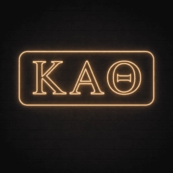Kappa Alpha Theta ΚΑΘ LED Neon Sign Ideal for Campus Pride and Sorority Decor