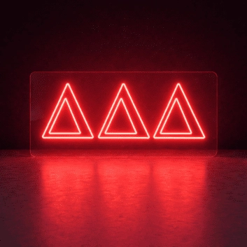 Delta Delta Delta ΔΔΔ LED Neon Sign for Sisterhood Events and Sorority Decor