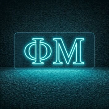Phi Mu ΦΜ LED Neon Sign Perfect for Sorority Gatherings and Chapter Houses