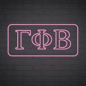 Gamma Phi Beta ΓΦΒ LED Neon Sign for Sisterhood Events and Sorority Decor
