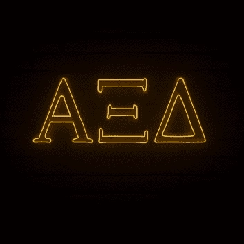 Alpha Xi Delta ΑΞΔ LED Neon Sign for Sisterhood Events and Sorority Decor