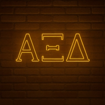 Alpha Xi Delta ΑΞΔ LED Neon Sign for Sisterhood Events and Sorority Decor