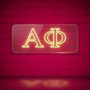 Alpha Phi ΑΦ LED Neon Sign Ideal for Campus Pride and Sorority Decor