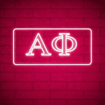 Alpha Phi ΑΦ LED Neon Sign Ideal for Campus Pride and Sorority Decor