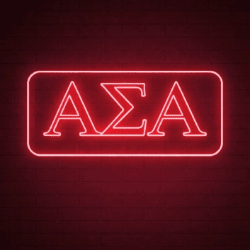 Alpha Sigma Alpha ΑΣΑ LED Neon Sign for Sisterhood Events and Sorority Decor