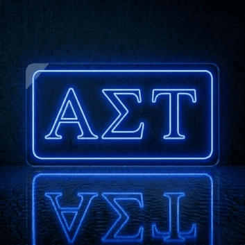 Alpha Sigma Tau ΑΣΤ LED Neon Sign for Sisterhood Events and Sorority Decor