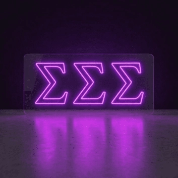 Sigma Sigma Sigma ΣΣΣ LED Neon Sign for Sisterhood Events and Sorority Decor