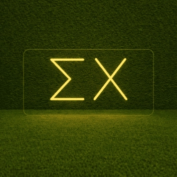 Sigma Chi ΣΧ LED Neon Sign for Brotherhood Events and Fraternity Decor