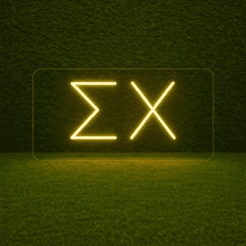 Sigma Chi ΣΧ LED Neon Sign for Brotherhood Events and Fraternity Decor