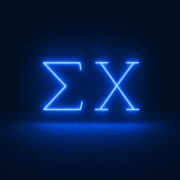 Sigma Chi ΣΧ LED Neon Sign for Brotherhood Events and Fraternity Decor