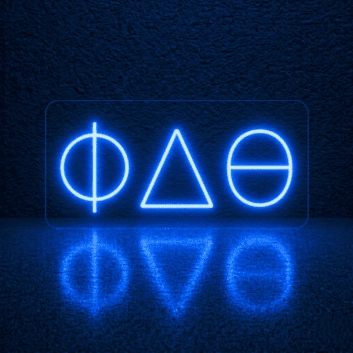 Phi Delta Theta ΦΔΘ LED Neon Sign Celebrating Brotherhood and Lifelong Friendship