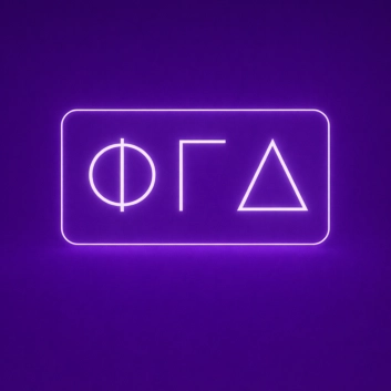 Phi Gamma Delta ΦΓΔ LED Neon Sign for Brotherhood Events and Fraternity Decor