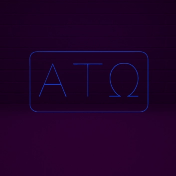 Alpha Tau Omega ΑΤΩ LED Neon Sign Showcasing Brotherhood and Fraternity Values
