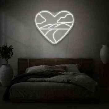 Heart With Landscape LED Sign
