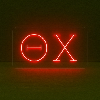 Theta Chi ΘΧ LED Neon Sign Celebrating Brotherhood and Commitment