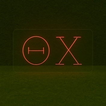 Theta Chi ΘΧ LED Neon Sign Celebrating Brotherhood and Commitment