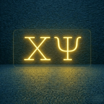 Chi Psi ΧΨ LED Neon Sign Celebrating Brotherhood and Tradition