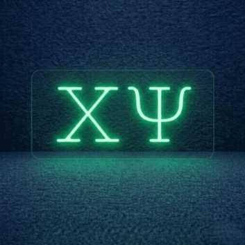 Chi Psi ΧΨ LED Neon Sign Celebrating Brotherhood and Tradition