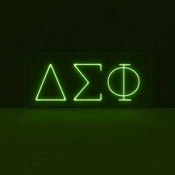 Delta Sigma Phi ΔΣΦ LED Neon Sign Celebrating Brotherhood and Leadership