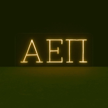 Alpha Epsilon Pi ΑΕΠ LED Neon Sign for Brotherhood Events and Fraternity Decor