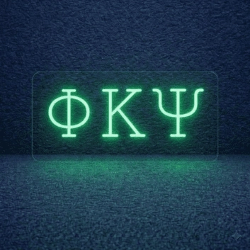 Phi Kappa Psi ΦΚΨ LED Neon Sign for Brotherhood Events and Fraternity Decor