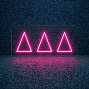 Delta Delta Delta ΔΔΔ LED Neon Sign Ideal for Campus Pride and Sorority Decor