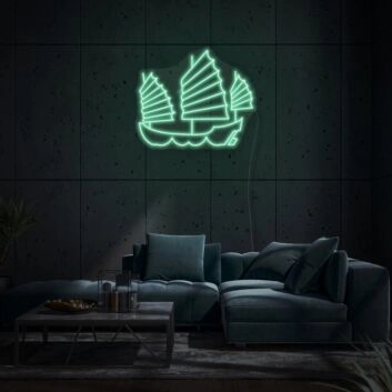 Turtle ship LED neon sign