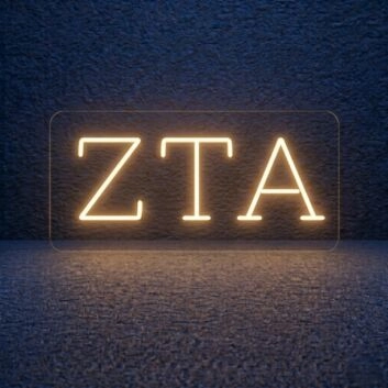 Zeta Tau Alpha ΖΤΑ LED Neon Sign Celebrating Sisterhood and Empowerment
