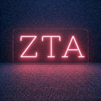 Zeta Tau Alpha ΖΤΑ LED Neon Sign Celebrating Sisterhood and Empowerment