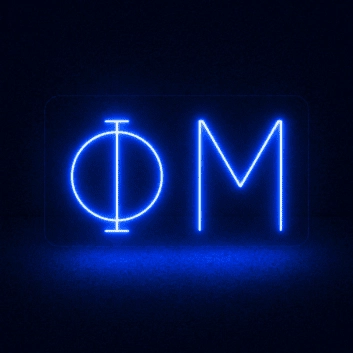 Phi Mu ΦΜ LED Neon Sign for Sisterhood Events and Sorority Decor