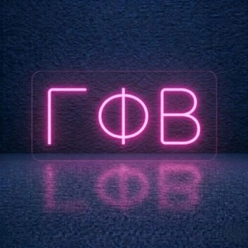 Gamma Phi Beta ΓΦΒ LED Neon Sign Celebrating Sisterhood and Empowerment