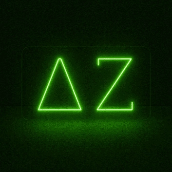Delta Zeta ΔΖ LED Neon Sign Showcasing Sisterhood and Empowerment