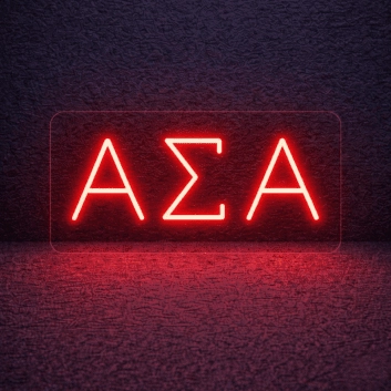 Alpha Sigma Alpha ΑΣΑ LED Neon Sign Celebrating Sisterhood and Excellence