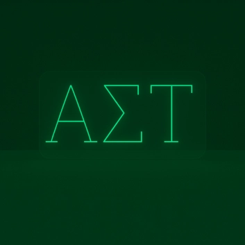 Alpha Sigma Tau ΑΣΤ LED Neon Sign Celebrating Sisterhood and Empowerment