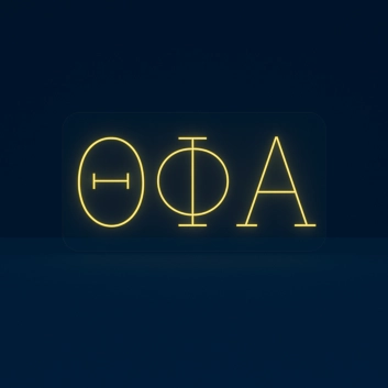 Theta Phi Alpha ΘΦΑ LED Neon Sign Ideal for Campus Pride and Sorority Decor