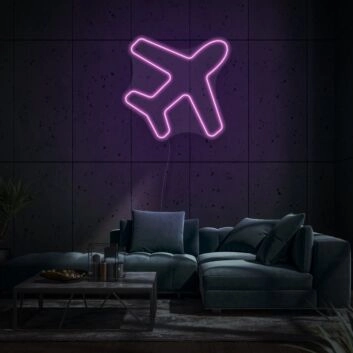 Minimalist Airplane LED Neon Sign